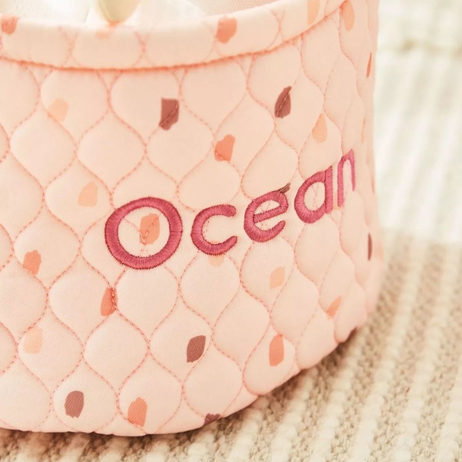 Furniture My 1st Years Room Accessories | Personalised Small Pink Polka Dot Storage Bag