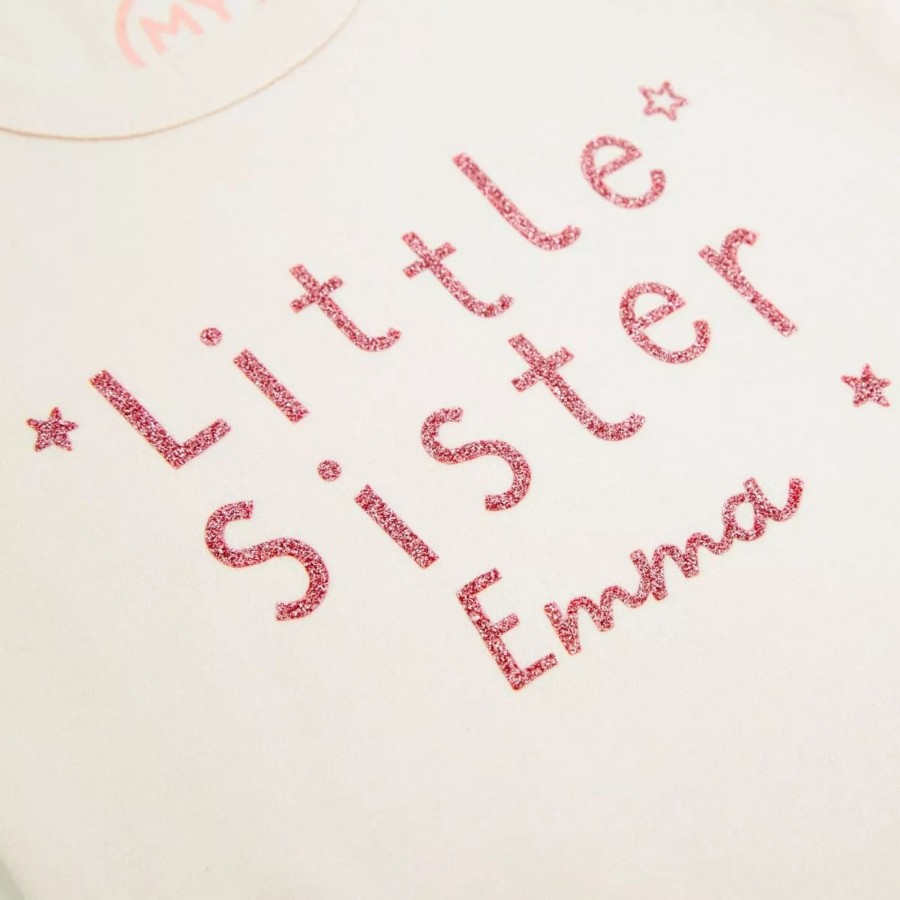 Baby (0-24 Mos) My 1st Years All Baby Clothing | Personalised Pink Little Sister Bodysuit