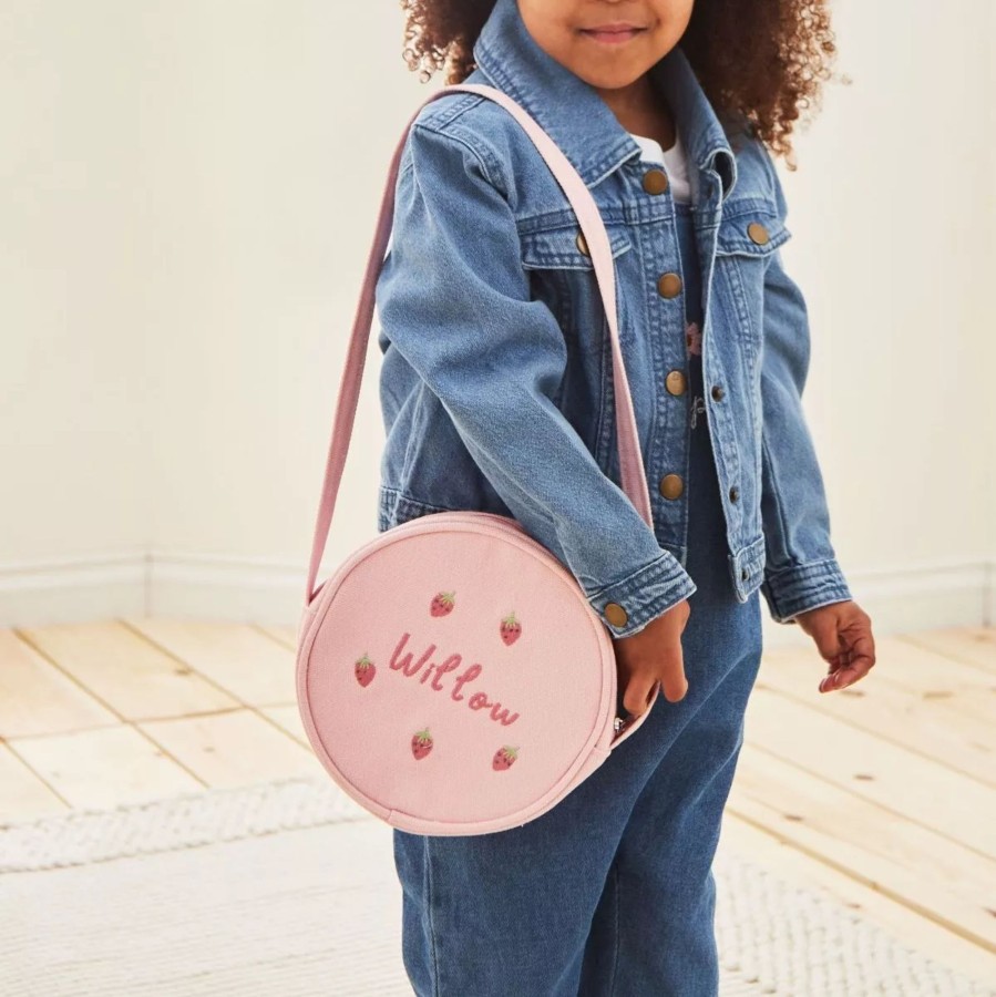 Kids (2-7Yrs) My 1st Years Kids Handbags | Personalised Strawberry Design Pink Handbag