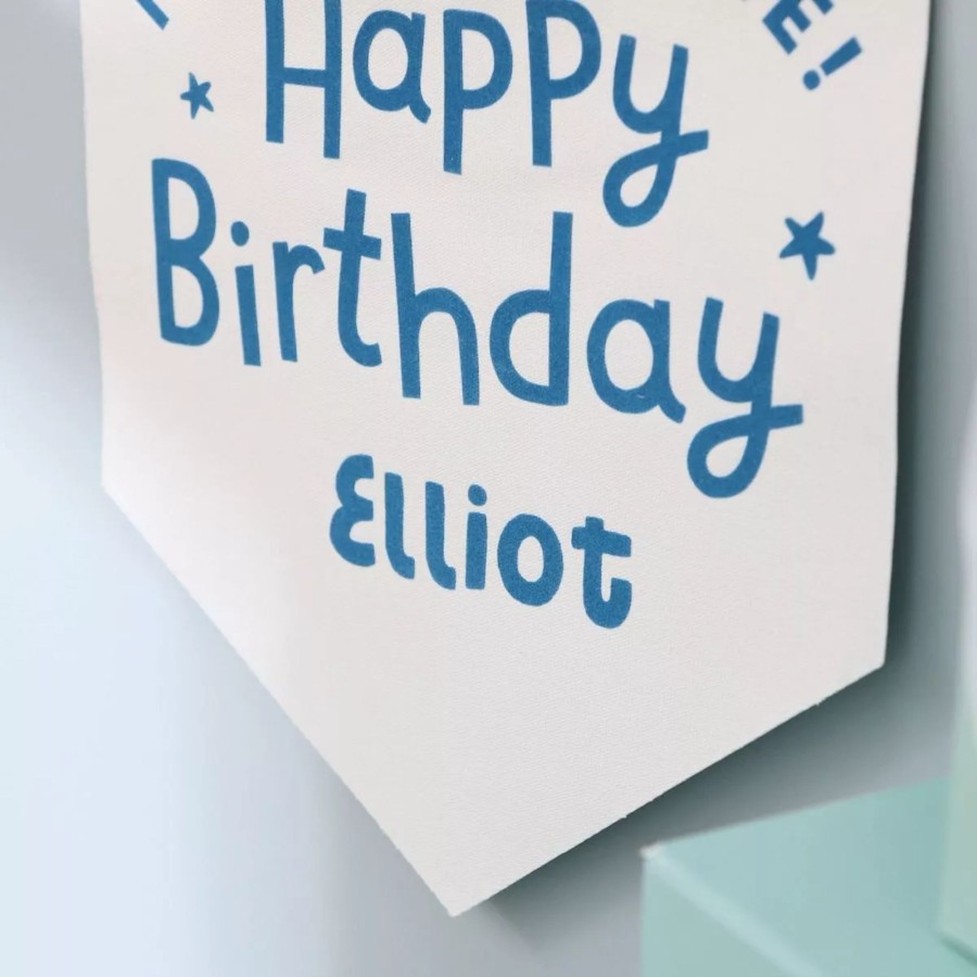 Furniture My 1st Years Wall Art & Prints | Personalised Blue Birthday Celebration Wall Hanging