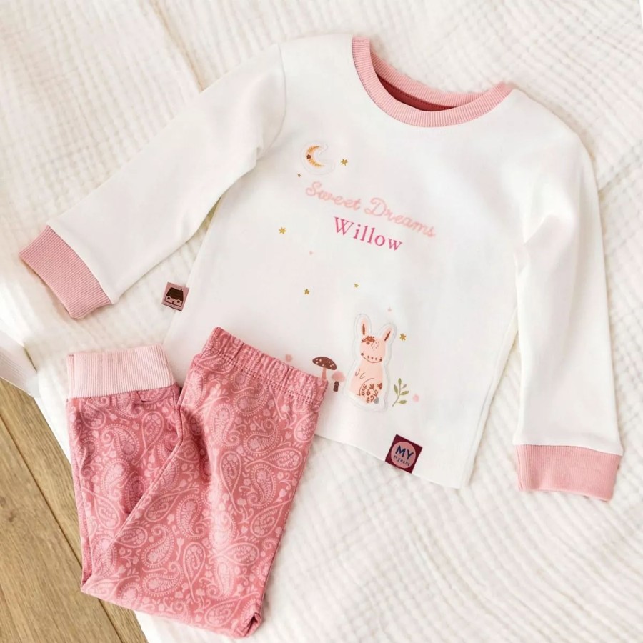 Baby (0-24 Mos) My 1st Years Baby Sleepsuits & Pyjamas | Personalised Pink Sweet Dreams Jersey Pyjamas