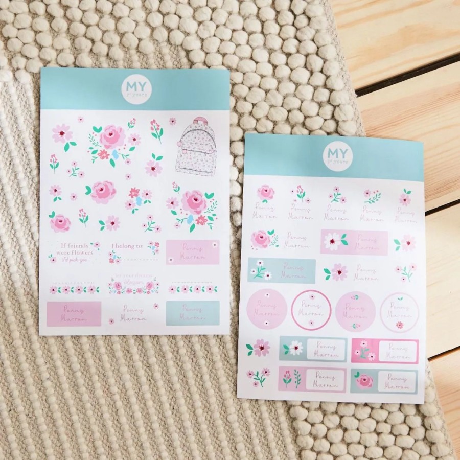 Gifts My 1st Years Keepsakes | Personalised Ditsy Floral Sticker Pack