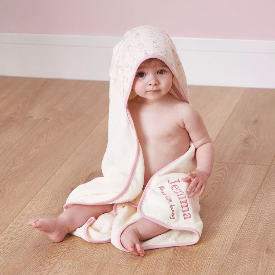 Baby (0-24 Mos) My 1st Years Baby Towels | Personalised Cream Flopsy Bunny Hooded Towel