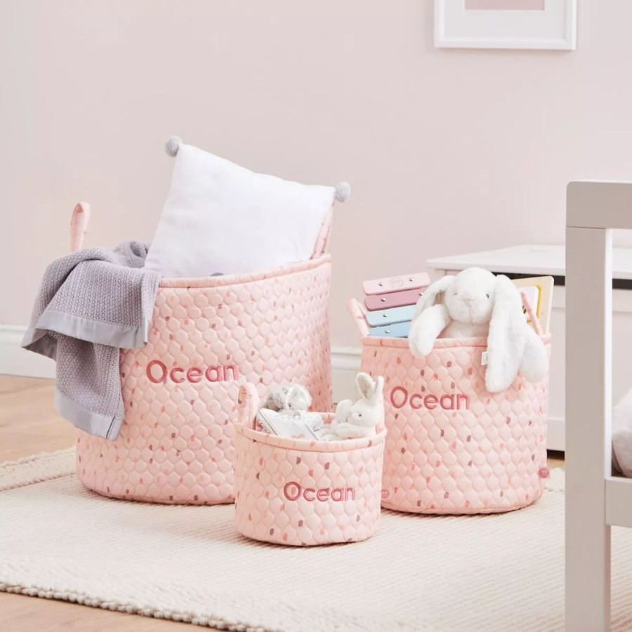 Toys & Books My 1st Years Soft Storage Bags | Personalised Pink Polka Dot Storage Bag Set (3 Pack)