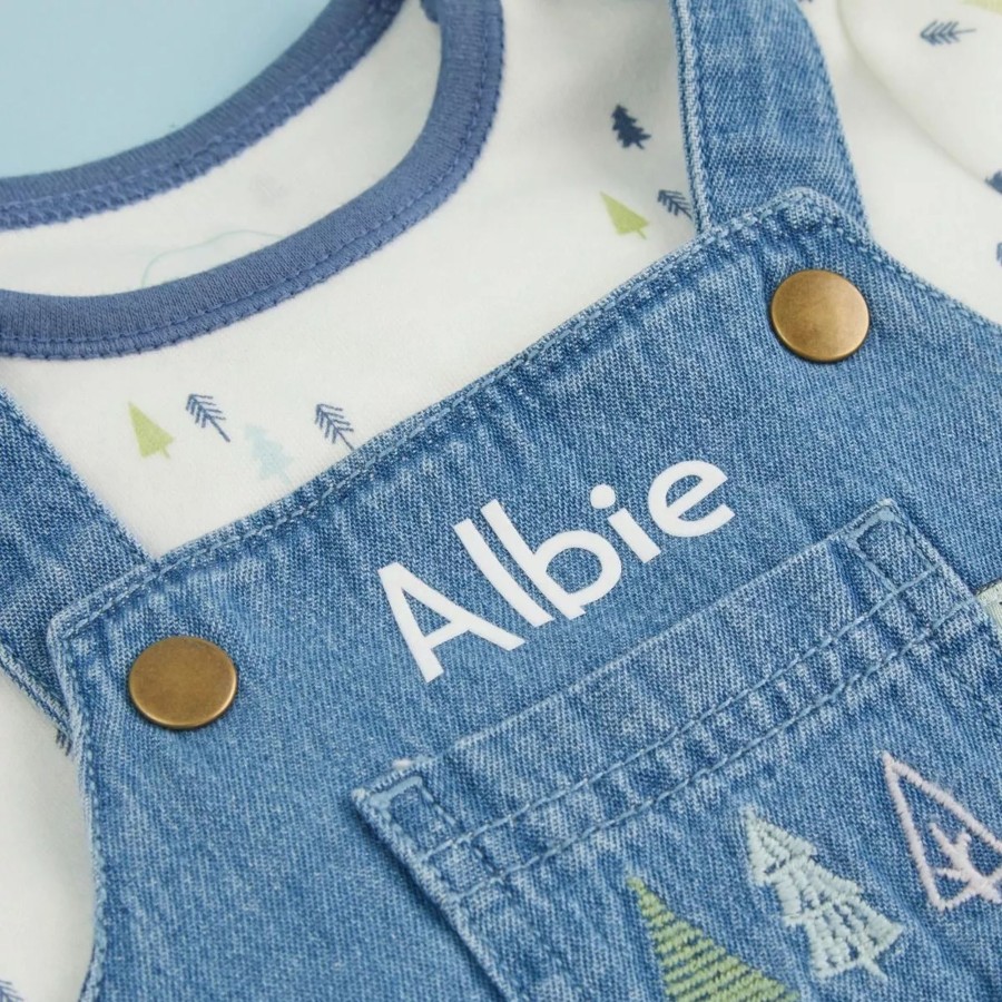 Kids (2-7Yrs) My 1st Years Kids Denim Collection | Personalised Forest Design Denim Outfit Set