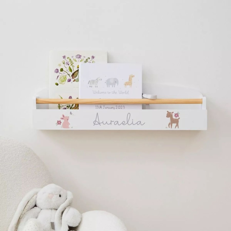 Furniture My 1st Years Room Accessories | Personalised Woodland Animals Hanging Storage Shelf