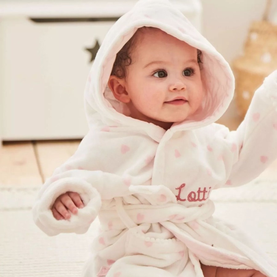 Kids (2-7Yrs) My 1st Years Kids Towels | Personalised Heart Towelling Robe