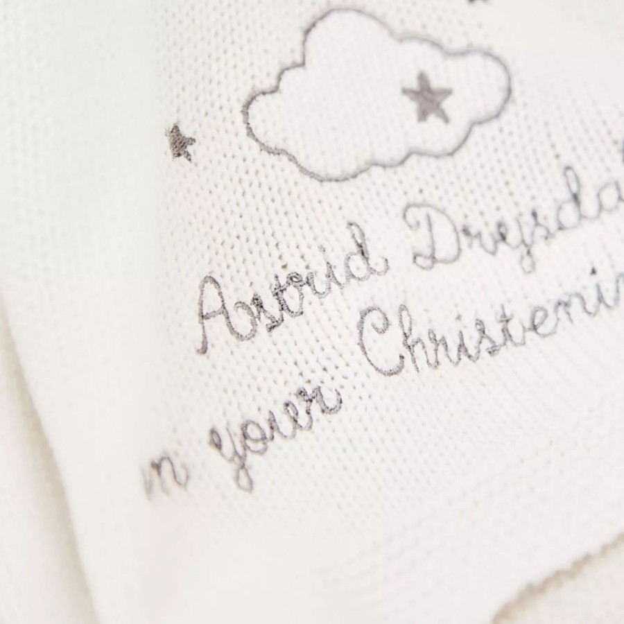 Baby (0-24 Mos) My 1st Years Baby Blankets & Comforters | Personalised Christening Ivory Cotton Baby Shawl