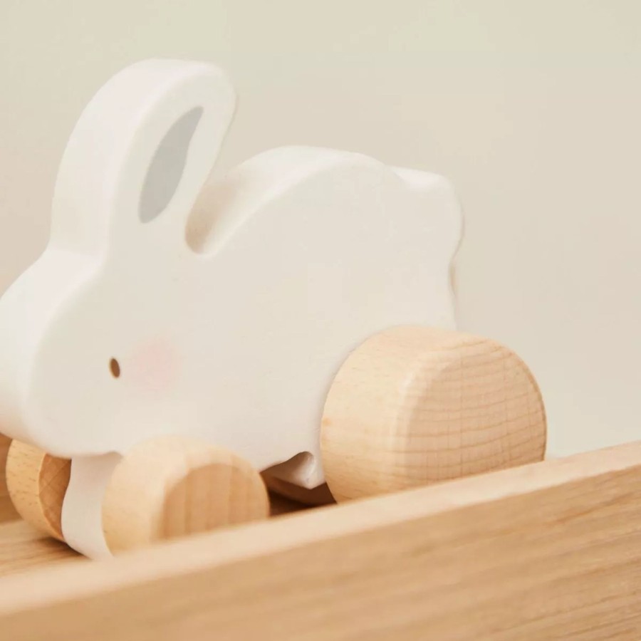 Toys & Books My 1st Years Pull Along Toys | Personalised Bambino Wooden Push-Along Bunny Toy