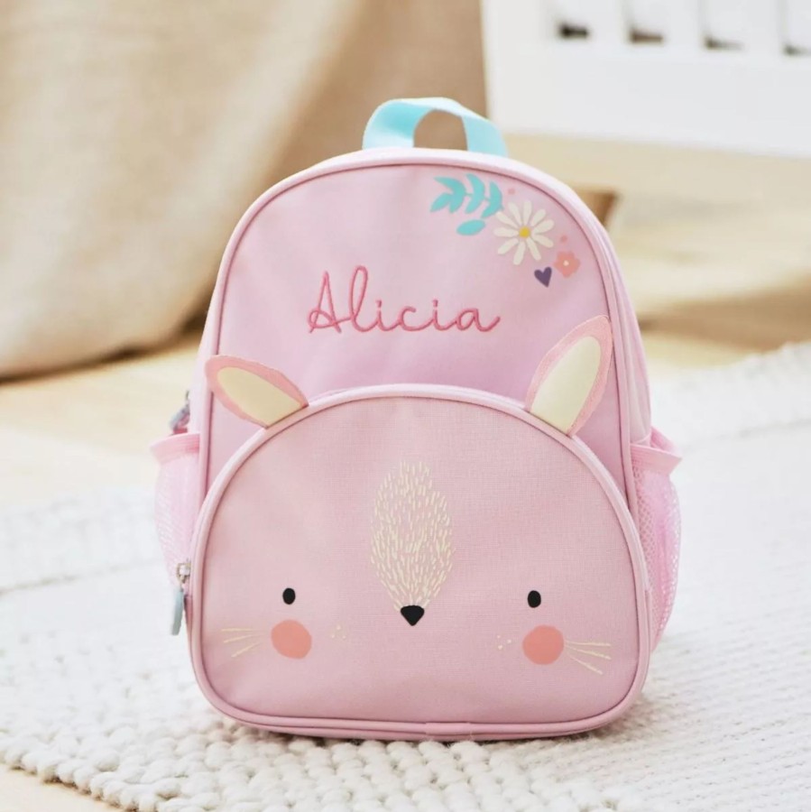 Baby (0-24 Mos) My 1st Years Baby Backpacks | Personalised Pink Bunny Backpack