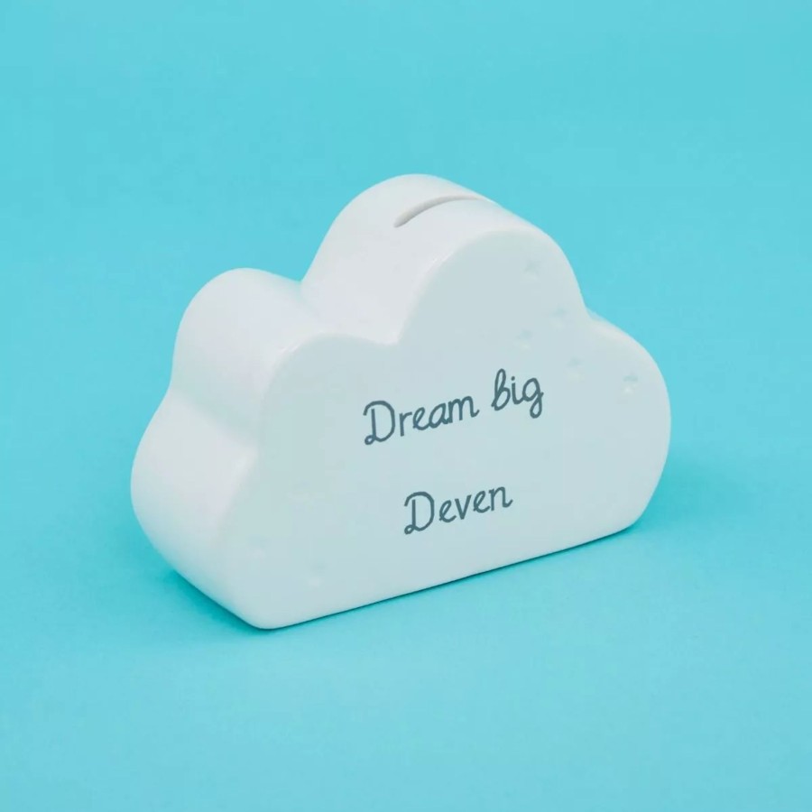 Furniture My 1st Years Room Accessories | Personalised Ceramic Cloud Money Box