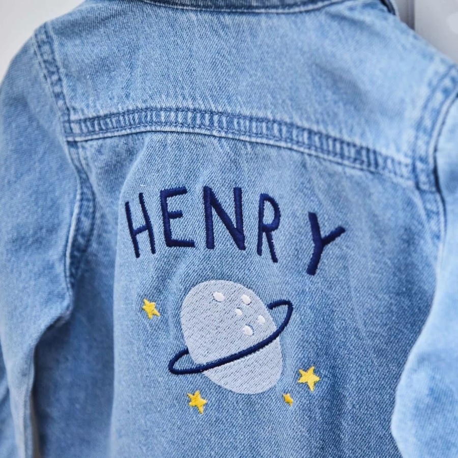 Kids (2-7Yrs) My 1st Years Kids Denim Collection | Personalised Space Denim Jacket