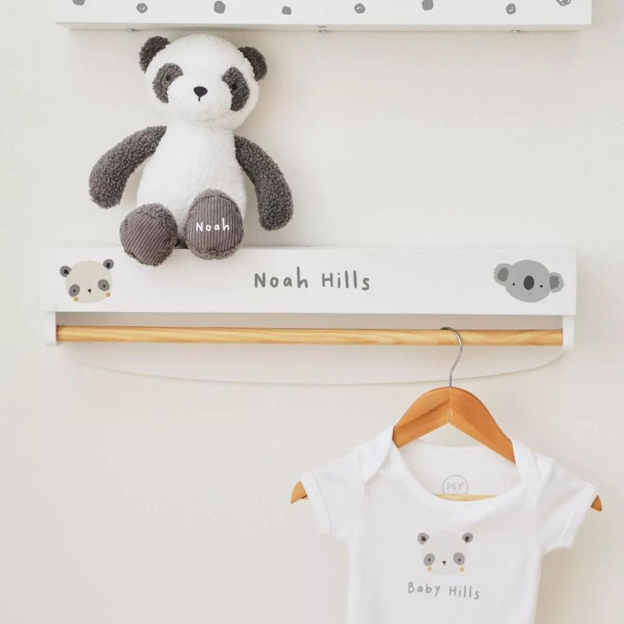 Furniture My 1st Years Room Accessories | Personalised Koala And Panda Hanging Storage Shelf