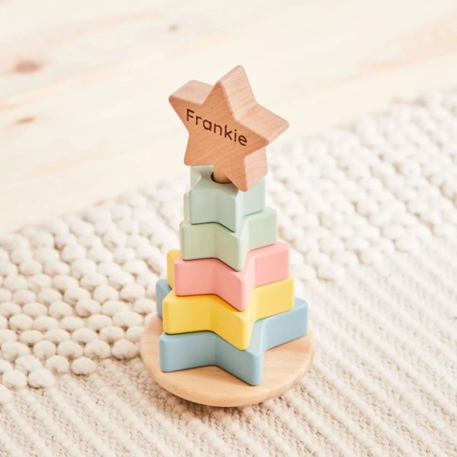 Toys & Books My 1st Years Montessori | Personalised Wooden Star Stacker Toy