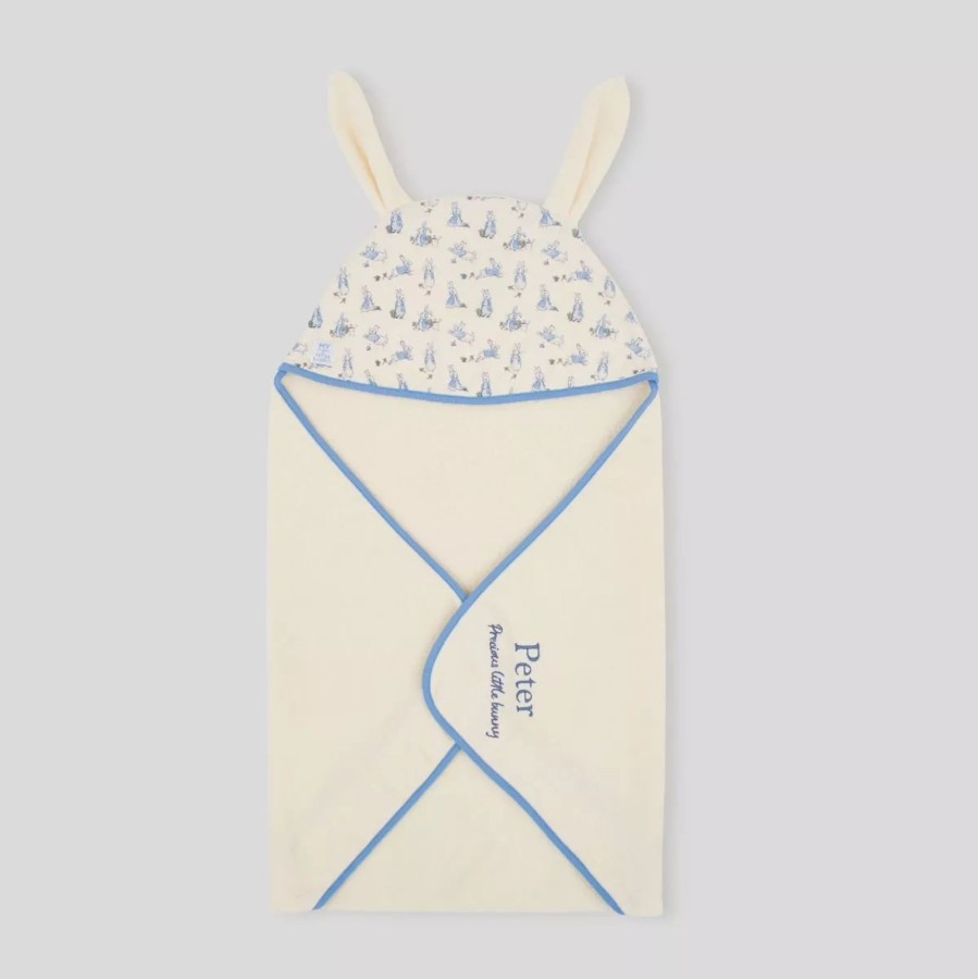 Baby (0-24 Mos) My 1st Years Baby Towels | Personalised Cream Peter Rabbit Hooded Towel