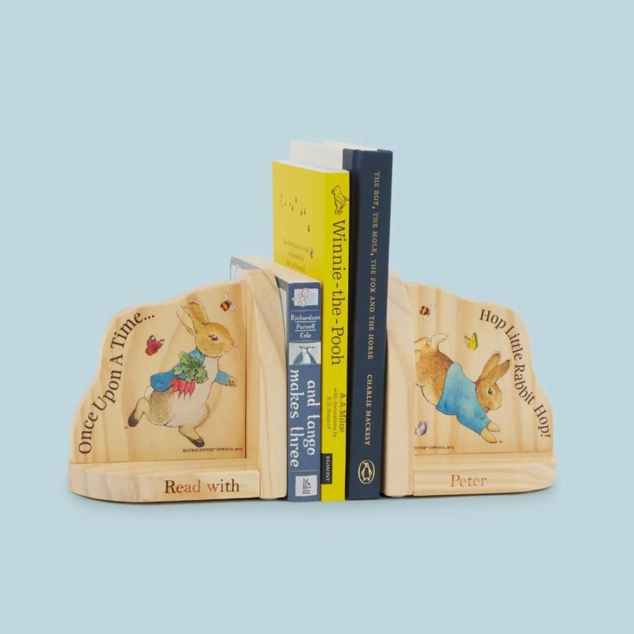 Furniture Peter Rabbit Room Accessories | Personalised Wooden Peter Rabbit Bookends