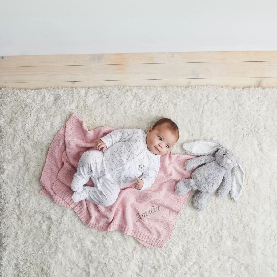 Furniture My 1st Years Bedtime Accessories | Personalised Pink Star Jacquard Blanket