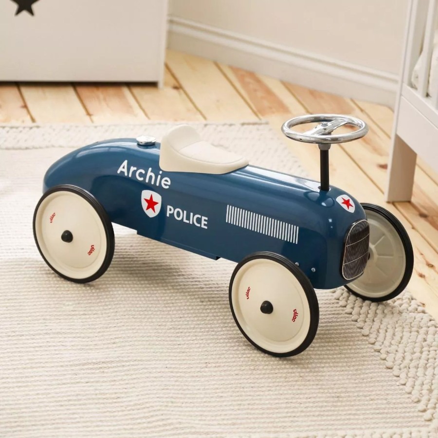 Toys & Books My 1st Years Ride Ons & Rockers | Personalised Vilac Teal Blue Police Car Ride On