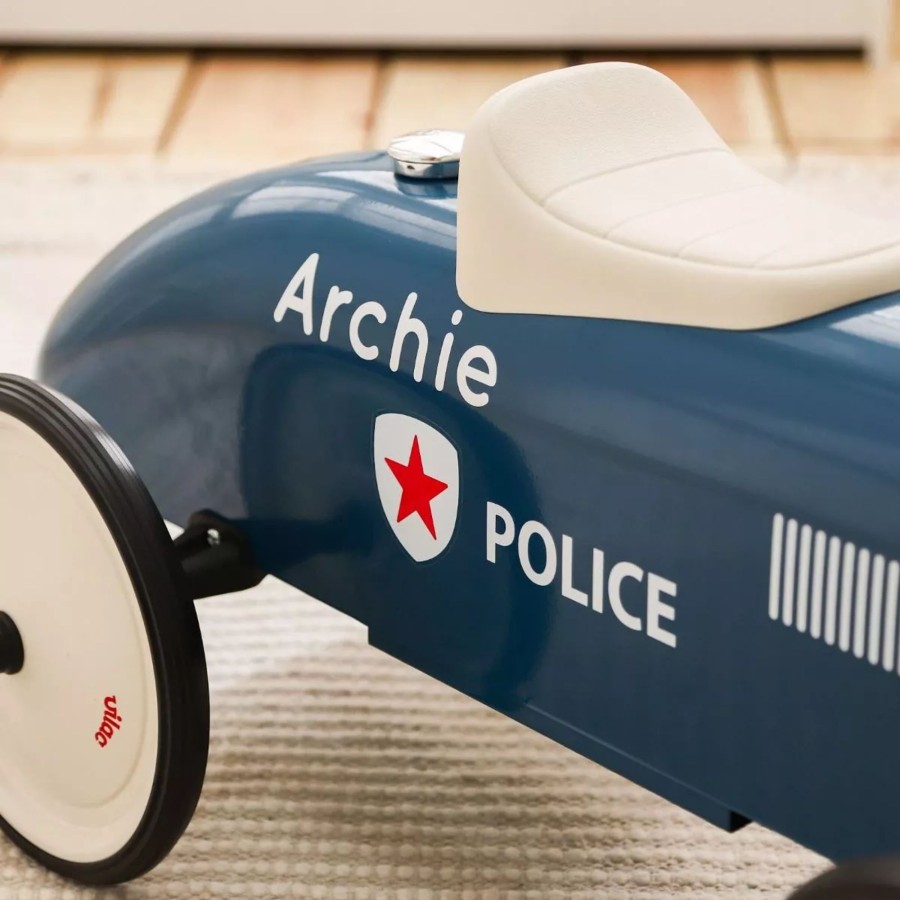 Toys & Books My 1st Years Ride Ons & Rockers | Personalised Vilac Teal Blue Police Car Ride On