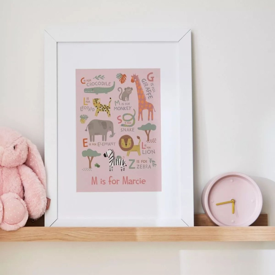 Furniture My 1st Years Wall Art & Prints | Safari Animal Pink Wall Art