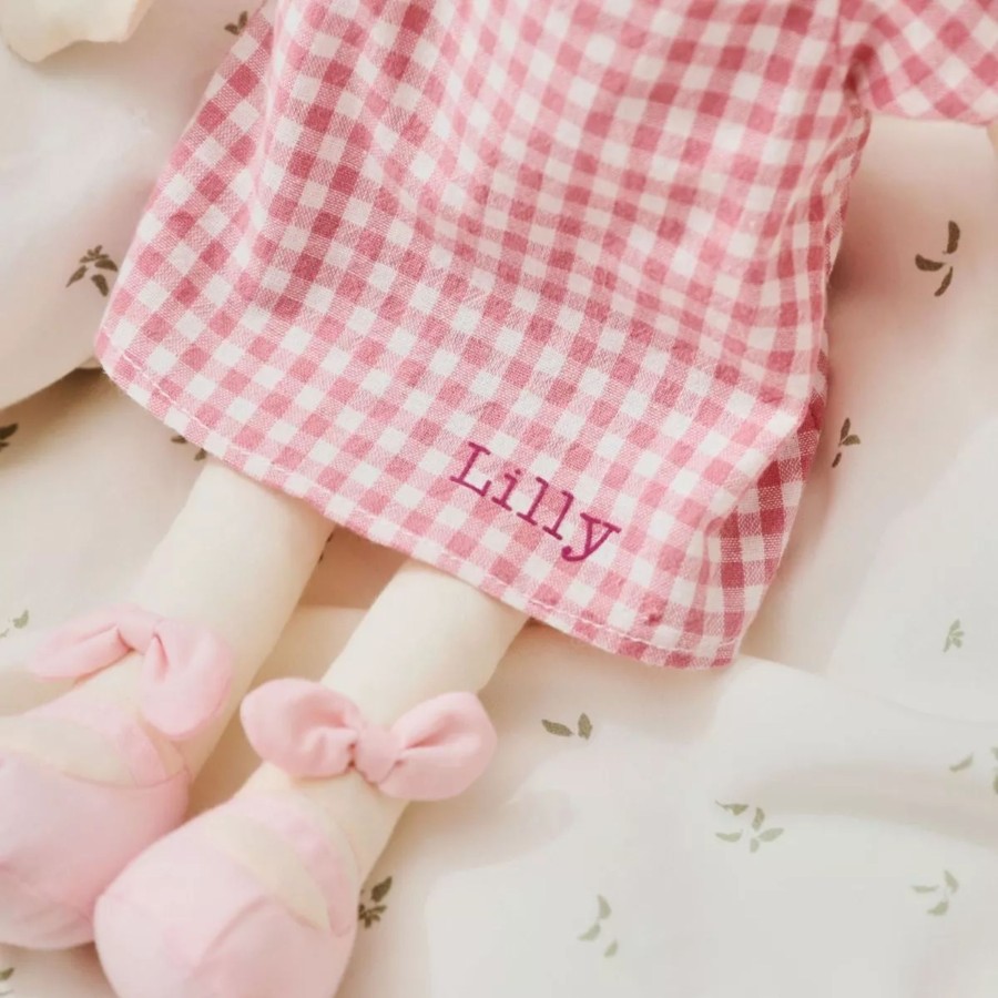 Toys & Books My 1st Years Dolls & Accessories | Personalised My 1St Doll In Pink Dress - Brown Hair