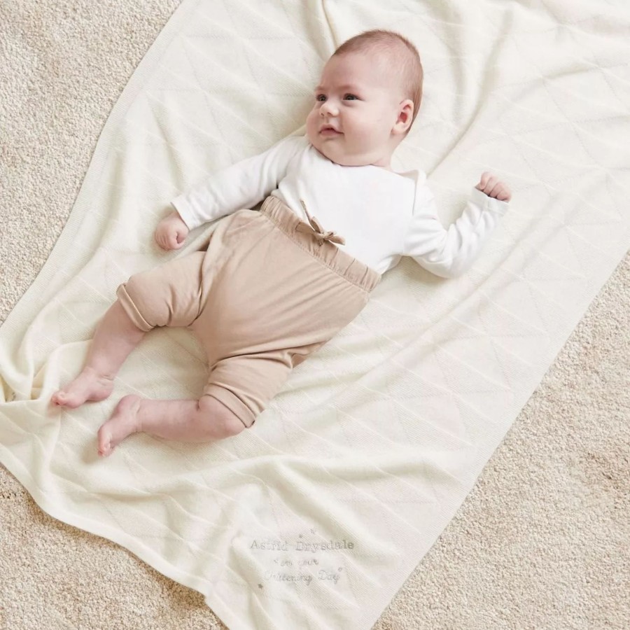 Baby (0-24 Mos) My 1st Years Baby Blankets & Comforters | Personalised 100% Cashmere Ivory Christening Day Baby Blanket