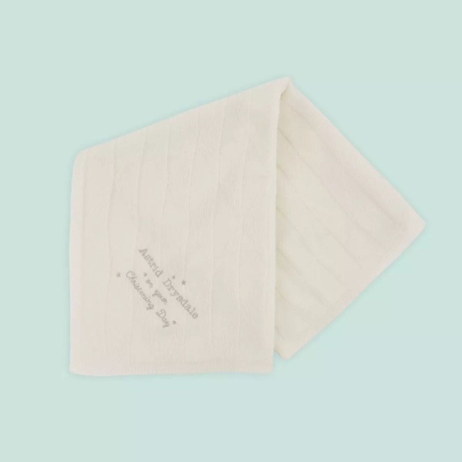 Baby (0-24 Mos) My 1st Years Baby Blankets & Comforters | Personalised 100% Cashmere Ivory Christening Day Baby Blanket