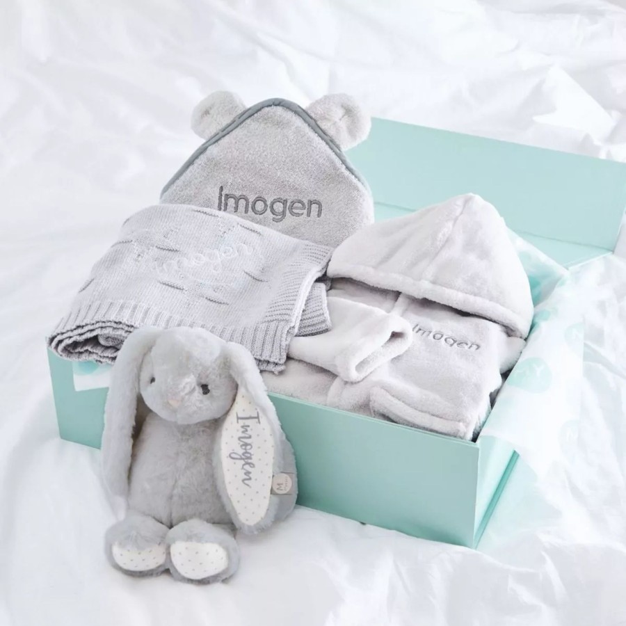 Gifts My 1st Years Clothing Gift Sets | Personalised Grey Bedtime Essentials Gift Set