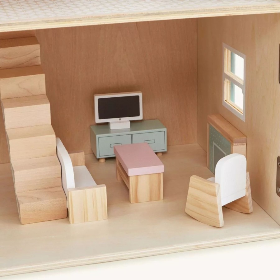 Toys & Books My 1st Years Doll House And Accessories | Wooden Doll'S House Living Room Furniture