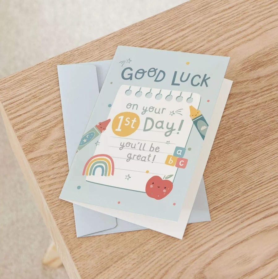 Gifts My 1st Years Greetings Cards | Personalised Good Luck On Your 1St Day Greetings Card