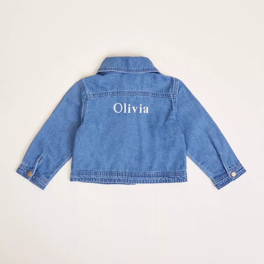 Kids (2-7Yrs) My 1st Years Kids Denim Collection | Personalised Blue Children'S Denim Jacket