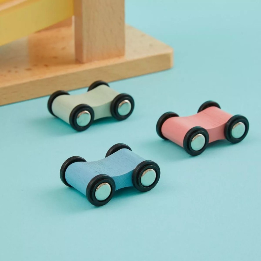 Toys & Books My 1st Years Montessori | Personalised Colourful Car Ramp Wooden Toy