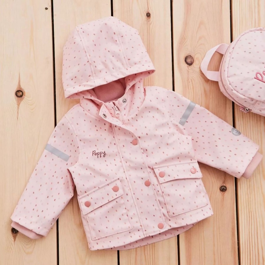 Kids (2-7Yrs) My 1st Years Kids Coats & Jackets | Personalised Pink Spot Print Raincoat