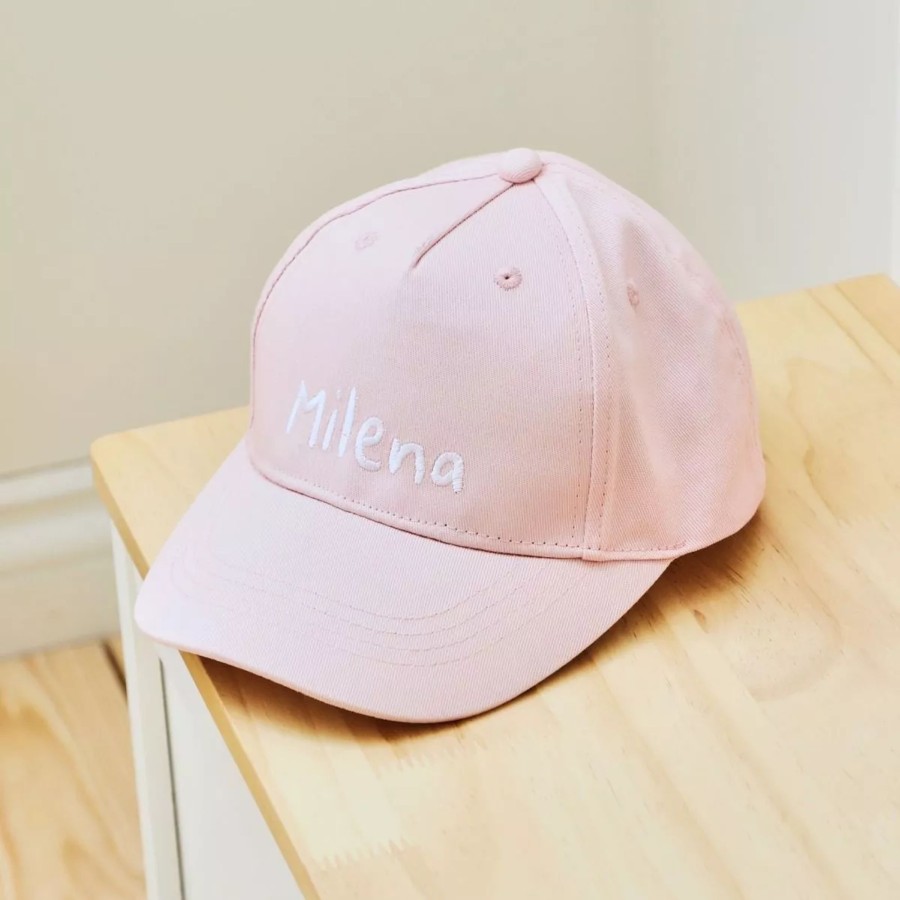 Kids (2-7Yrs) My 1st Years Kids Hats & Gloves | Personalised Name Pink Baseball Cap