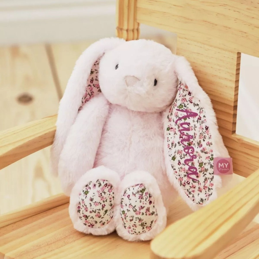 Toys & Books My 1st Years Cuddly Toys | Personalised Pale Pink Bunny Soft Toy