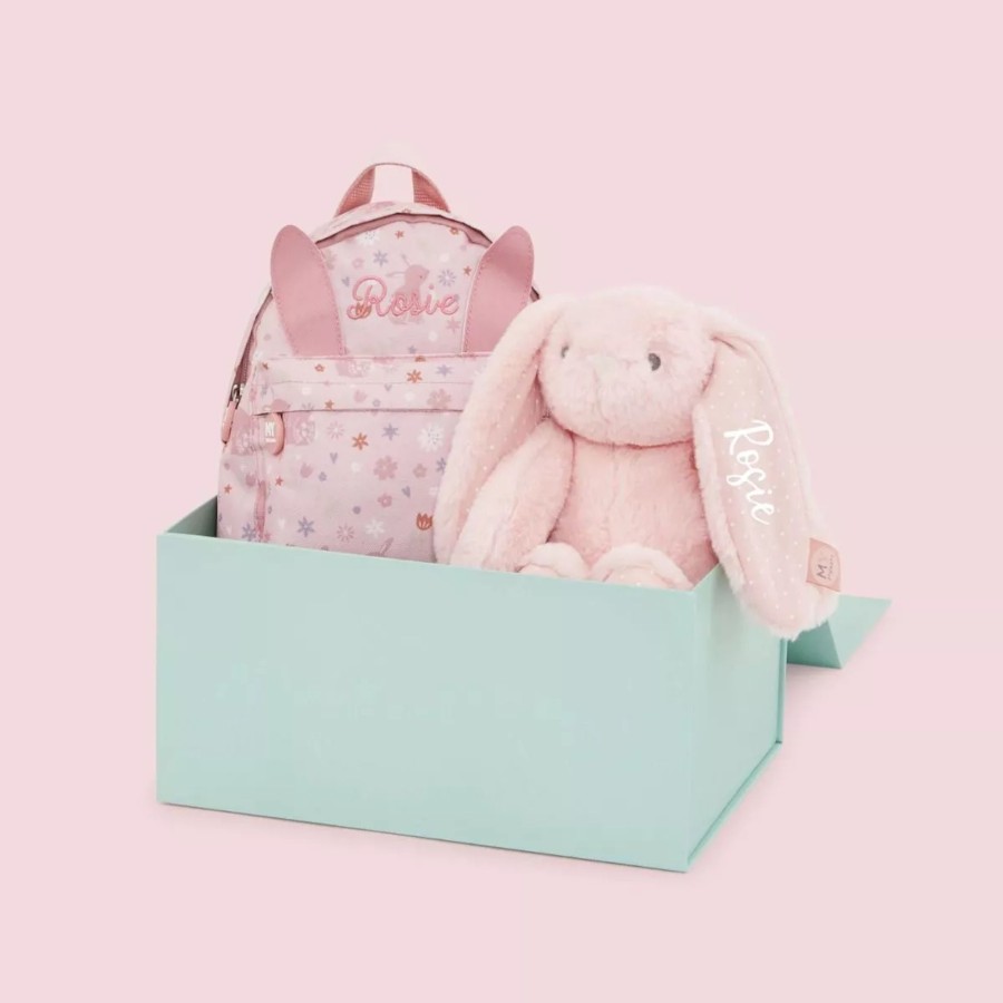 Kids (2-7Yrs) My 1st Years Kids Backpacks | Personalised Pink Bunny Backpack And Toy Set