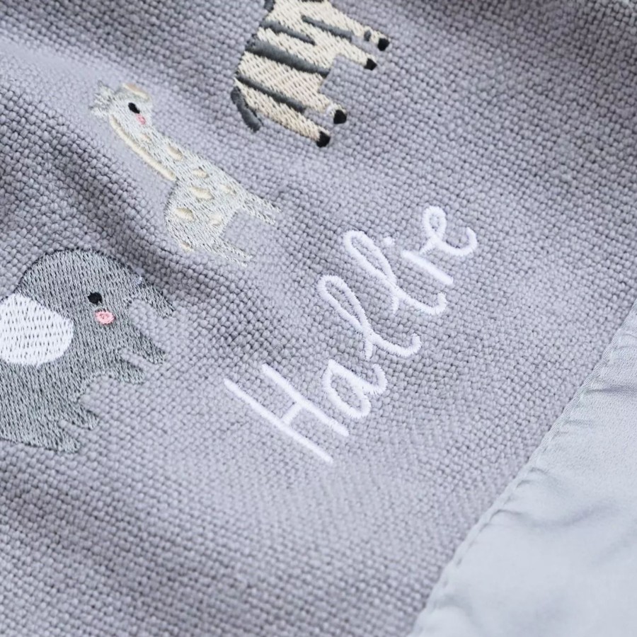 Baby (0-24 Mos) My 1st Years Baby Blankets & Comforters | Personalised Welcome To The World Grey Cellular Blanket