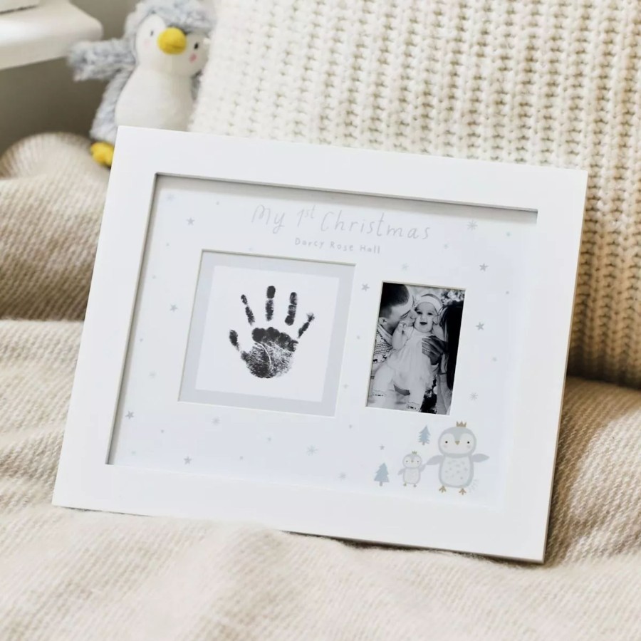 Furniture My 1st Years Photo Frames & Keepsakes | Personalised My 1St Christmas Handprint Photo Frame