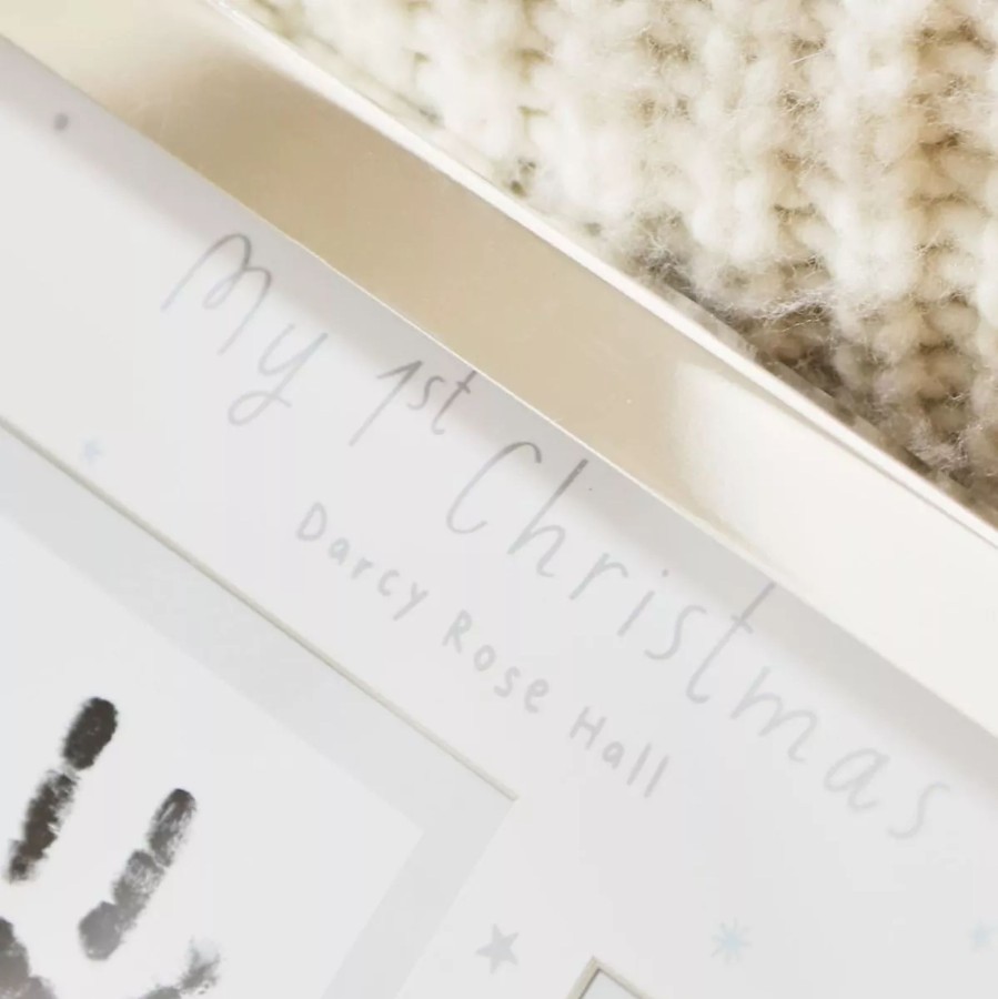 Furniture My 1st Years Photo Frames & Keepsakes | Personalised My 1St Christmas Handprint Photo Frame