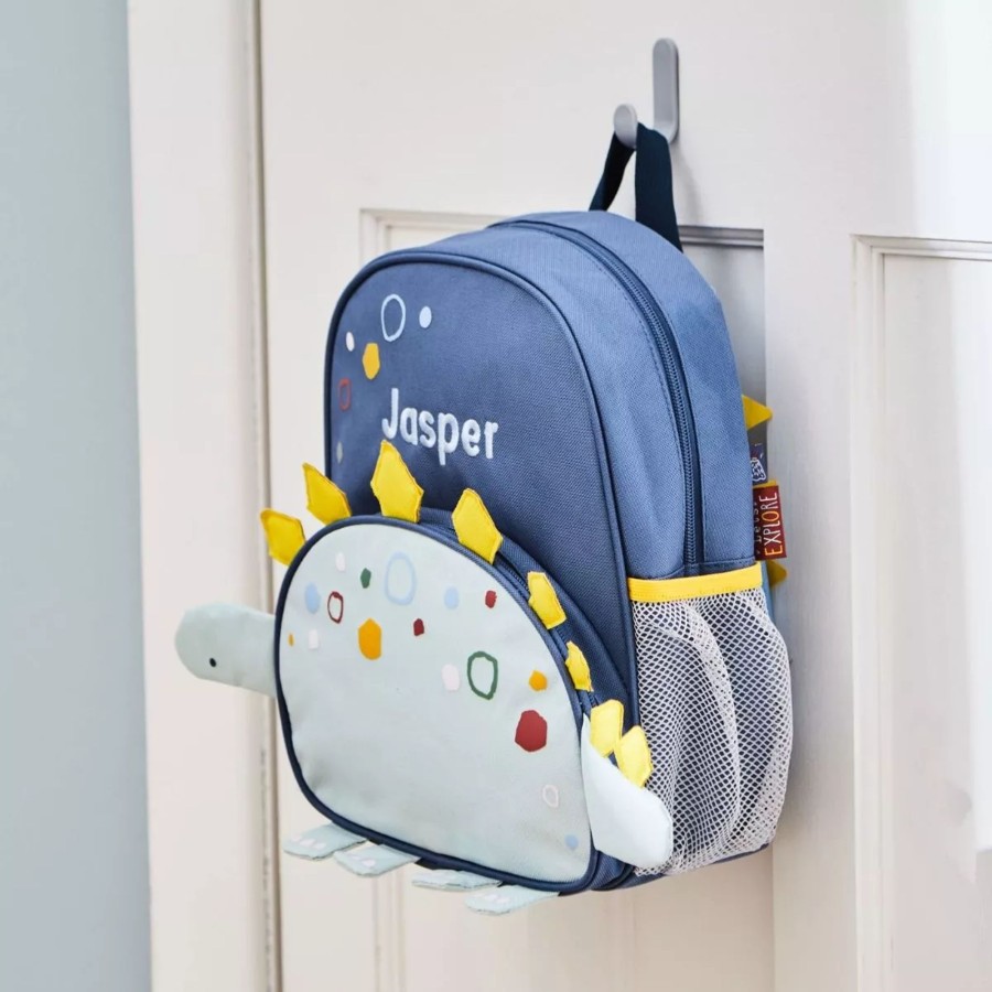 Kids (2-7Yrs) My 1st Years Kids Backpacks | Personalised Blue Dinosaur Medium Backpack