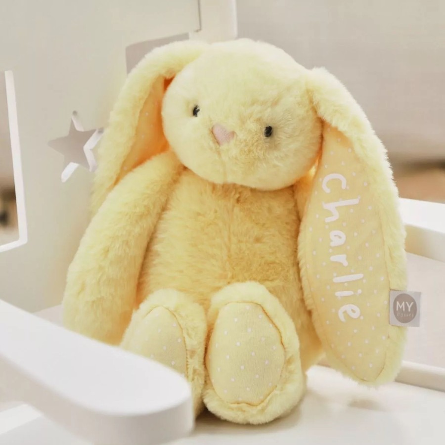 Toys & Books My 1st Years Cuddly Toys | Personalised Yellow Bunny Soft Toy