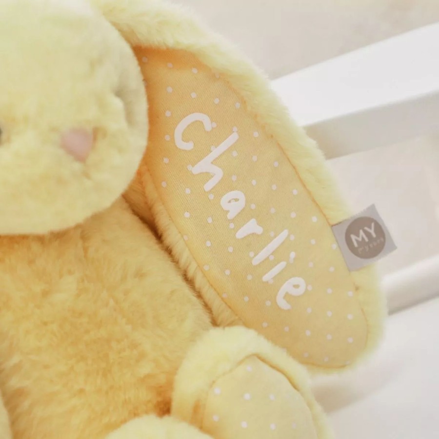 Toys & Books My 1st Years Cuddly Toys | Personalised Yellow Bunny Soft Toy