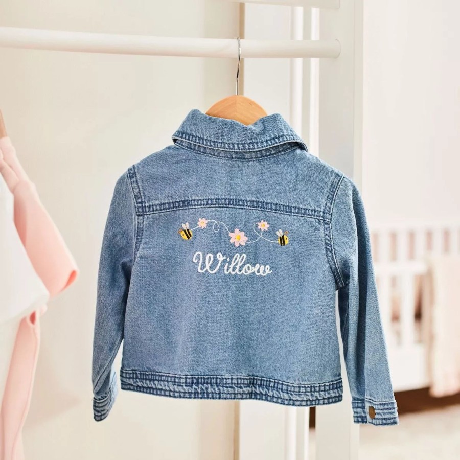 Kids (2-7Yrs) My 1st Years Kids Denim Collection | Personalised Bumblebee Denim Jacket