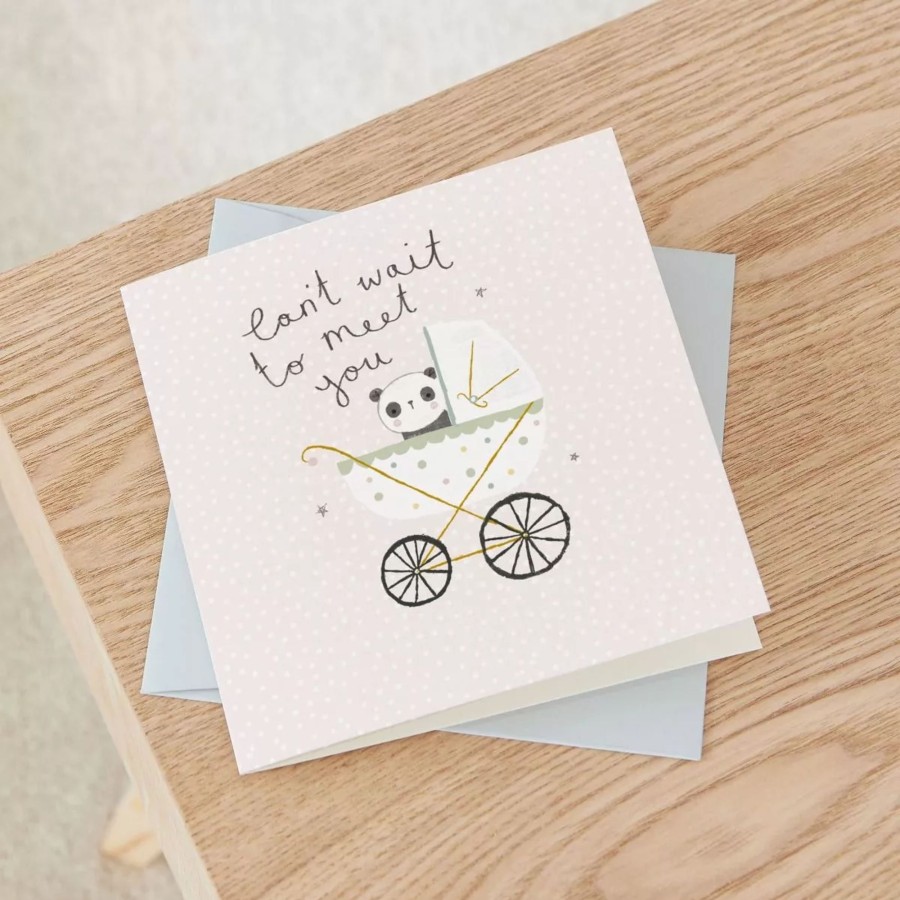 Gifts My 1st Years Greetings Cards | Personalised Panda Design New Baby Greetings Card