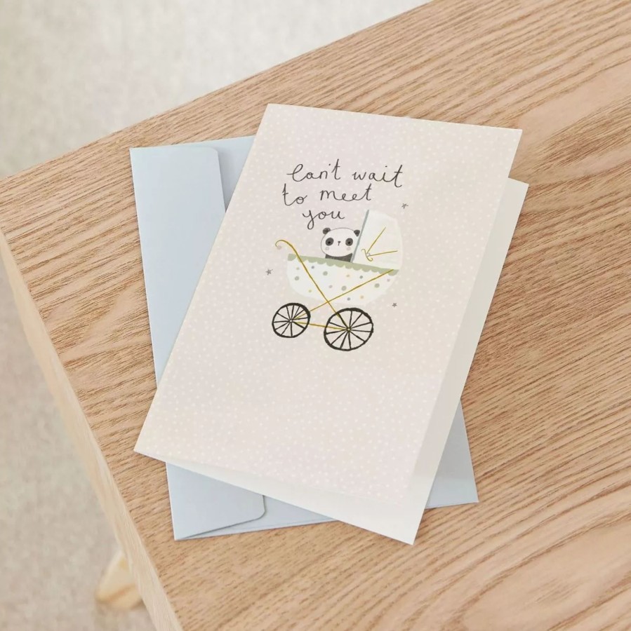 Gifts My 1st Years Greetings Cards | Personalised Panda Design New Baby Greetings Card