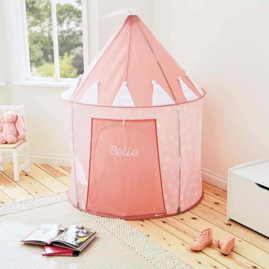 Furniture Kids Concept Room Accessories | Personalised Kids Concept Pink Star Play Tent