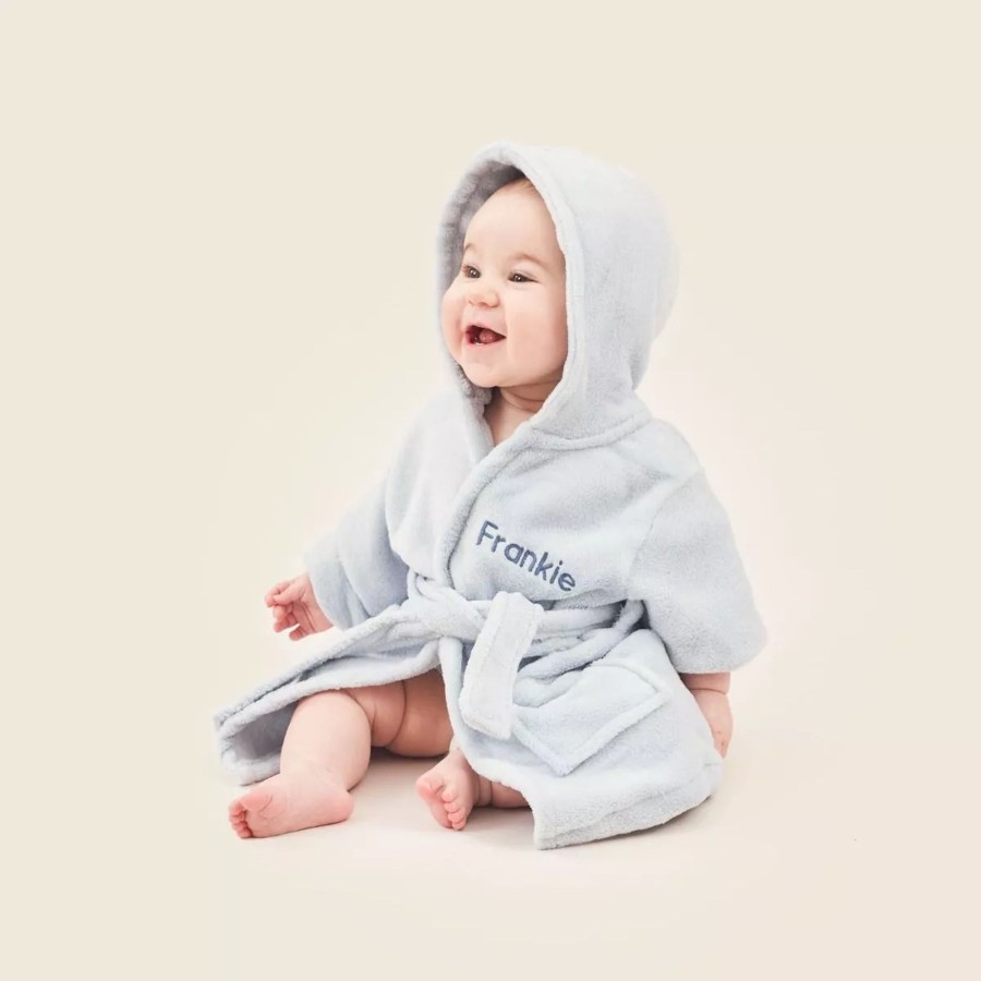 Kids (2-7Yrs) My 1st Years Kids Dressing Gowns | Personalised Blue Hooded Fleece Robe