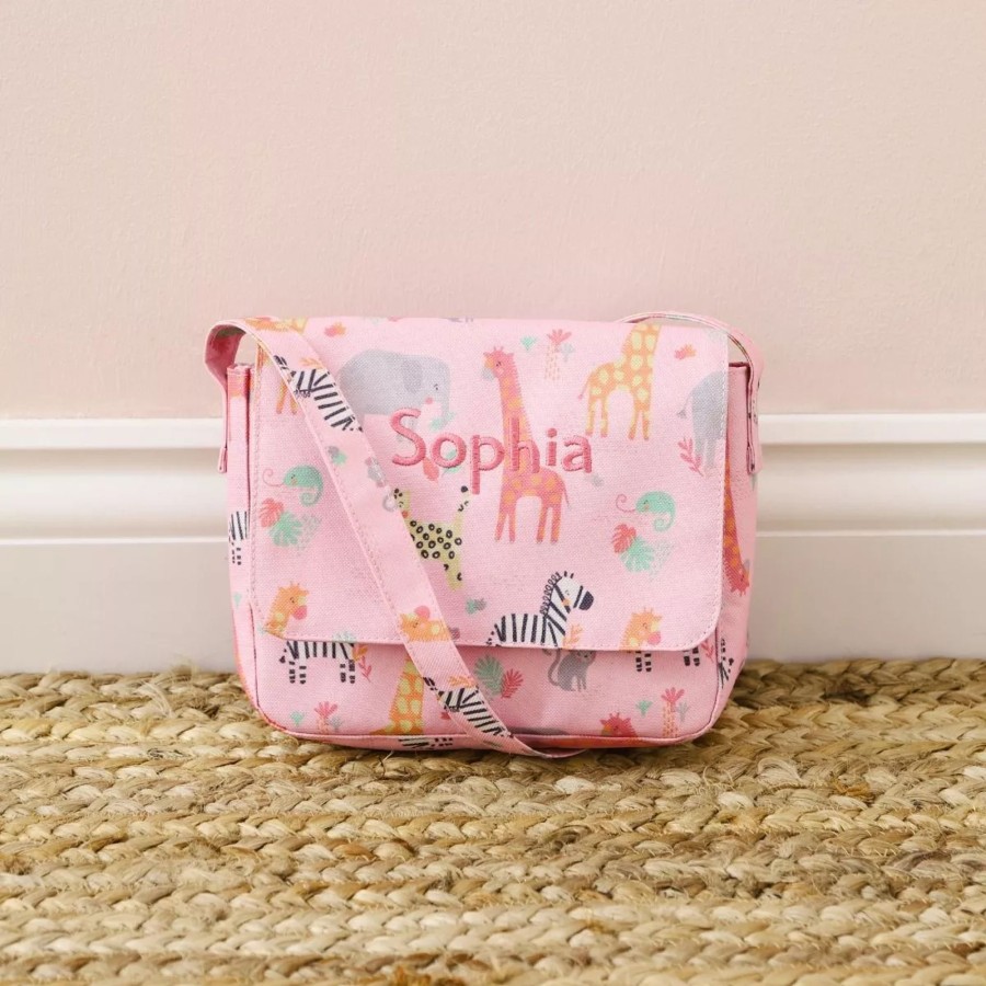 Kids (2-7Yrs) My 1st Years Kids Handbags | Personalised Pink Safari Print Handbag