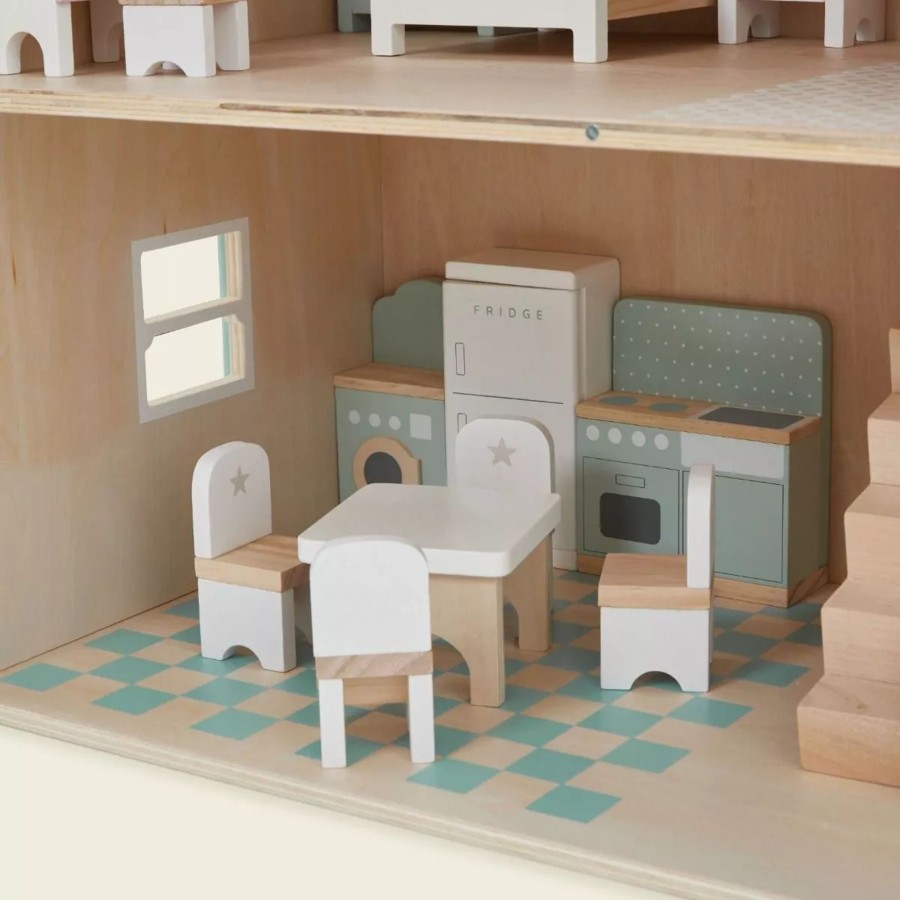 Toys & Books My 1st Years Doll House And Accessories | Wooden Doll'S House Kitchen Furniture Set