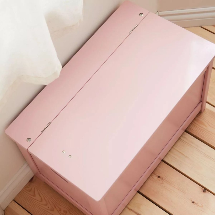 Furniture My 1st Years Toy Chests & Benches | Personalised Heart Design Pink Panelled Toy Box